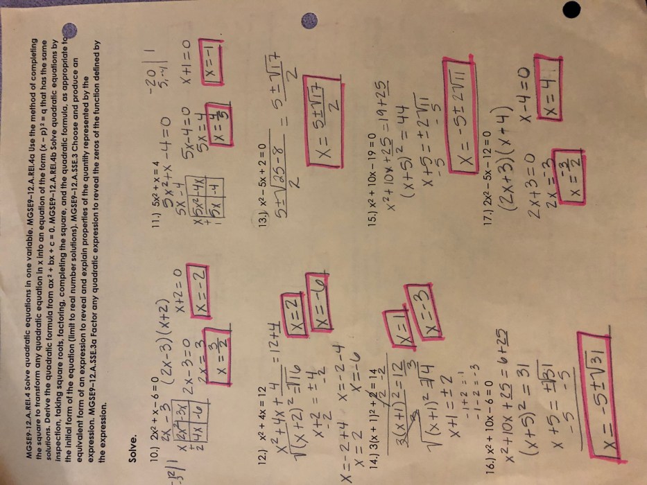 Unit 1 foundations of algebra answer key