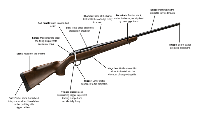 Bolt action rifle parts diagram