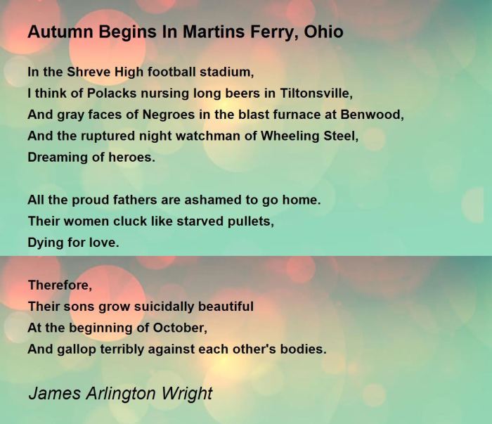 Autumn begins in martins ferry ohio